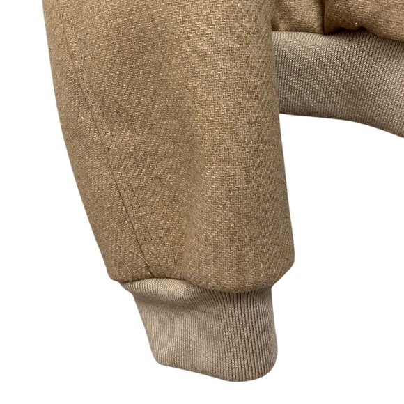 VTG  Letterman Collegiate Sports Bomber Initial Tan Dearest Jacket Womens Small - Picture 8 of 11